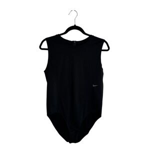 NIKE Training Bodysuit Woman’s sz L Dri fit ADV Black Sleeveless